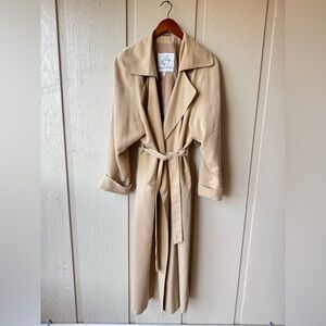 Vintage M.J. Carroll Classic Beige Tan Trench Coat